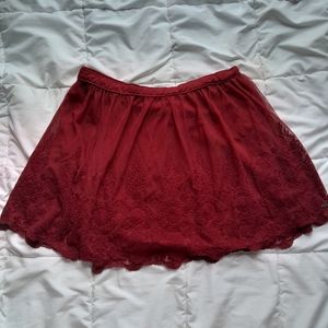 Burgundy Hollister mini skirt